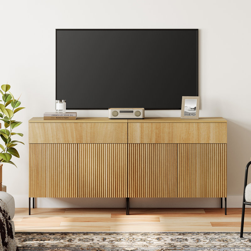 Meuble télé 63 po avec portes Union Rustic, Chêne