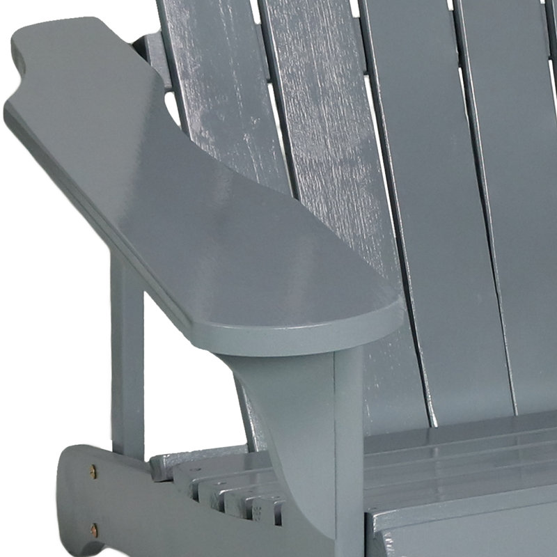 Chaise Adirondack en bois massif Candelario, gris