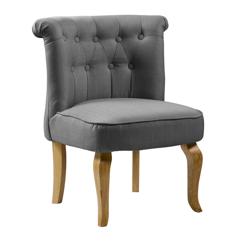 Meriwether Tufted Fabric Upholstered Dining Chair, Grey