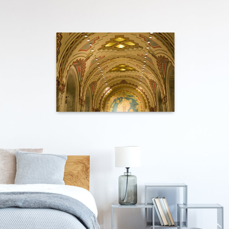Mosaic ceiling Guardian Building Detroit Michigan USA 1 Piece Wrapped Canvas Wall Art, 91.44 cm H x 60.96 cm W