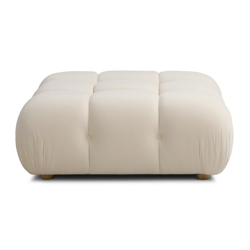 Pouf modulaire Calliope Cream Performance Velvet