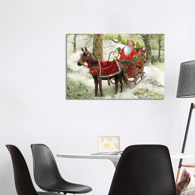 Let's Go For A Sleighride 1 Piece Wrapped Canvas Wall Art