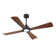 56 In. 4 Solid Wood Blades Indoor Ceiling Fan With Light Kit And Remote Control