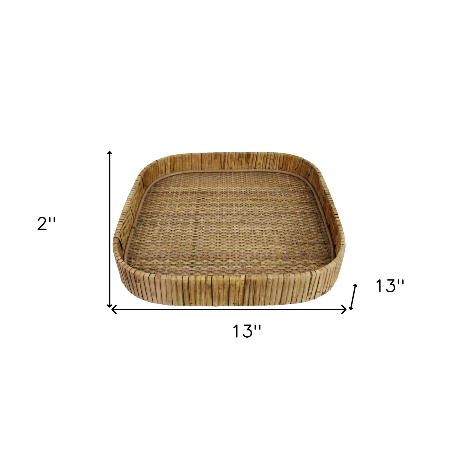 Kashen Decorative Tray, 2" H x 13" L x 13" W