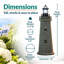 Phare solaire d'extérieur 35 po Cobblestone