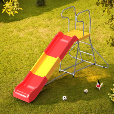 Glissade 2 en 1 pour enfants pour enfants de 3 à 8 ans, piste de jeu de 76,4 po, aire de jeu intérieure / extérieure
