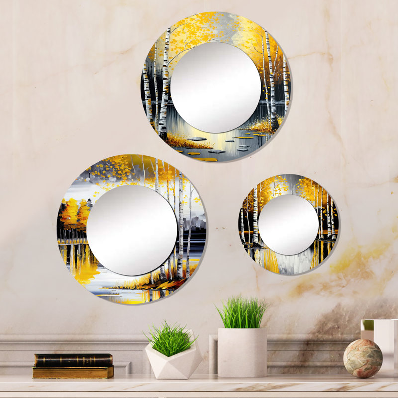 Keerie Metal Round Mirror