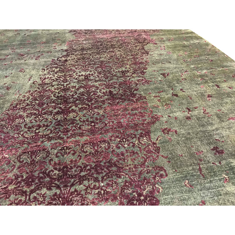 Neo Hand Knotted Purple/Red Area Rug