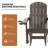 Hdpe Outdoor Glider Chair With 3-position Adjustable Backrest ( 1 Pack )-1930090789