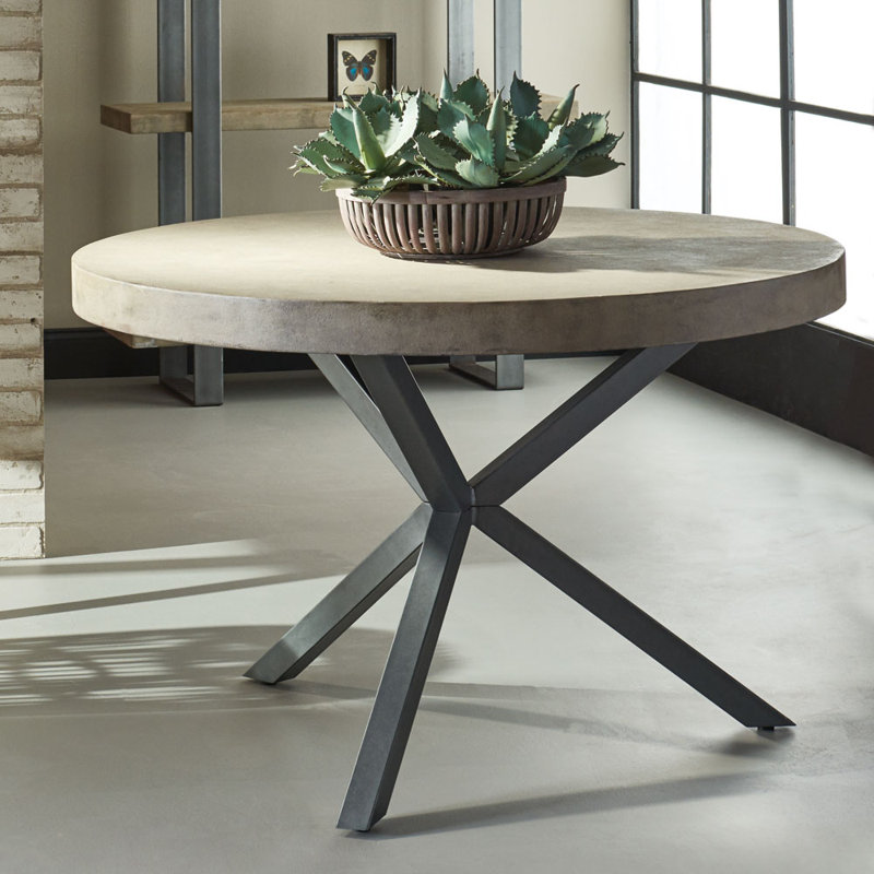 Round Metal Base Dining Table