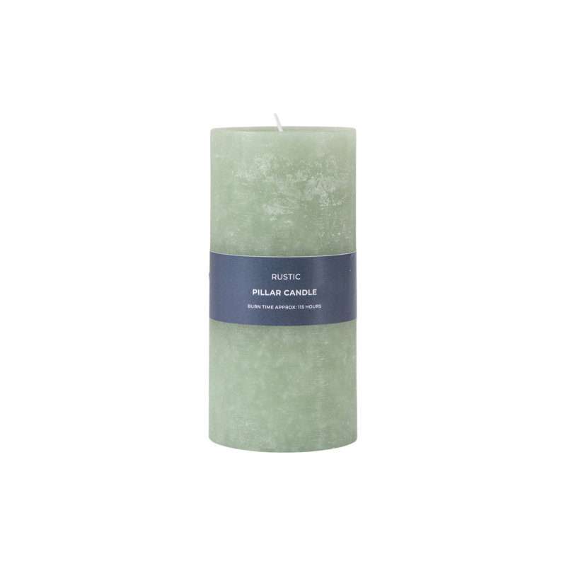 Unscented Pillar Candle, 18.5cm H x 9cm W x 9cm D, Amber