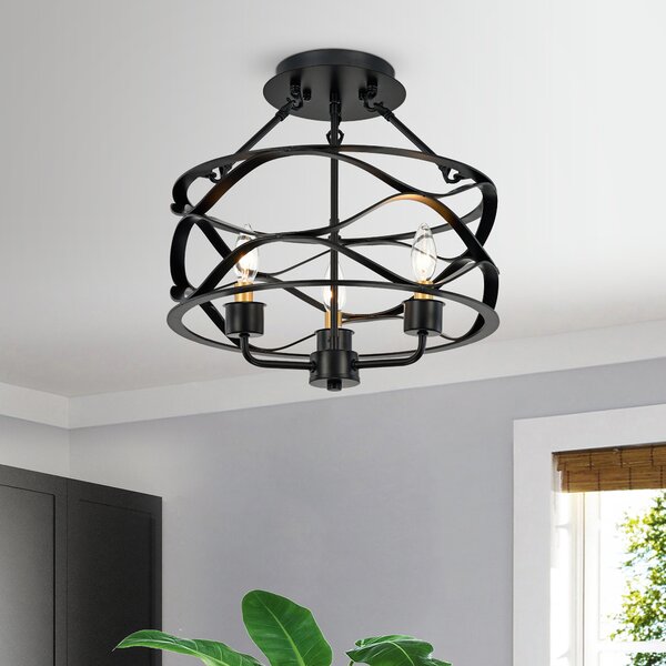 Latitude Run® Rochefort Semi Flush Mount & Reviews | Wayfair