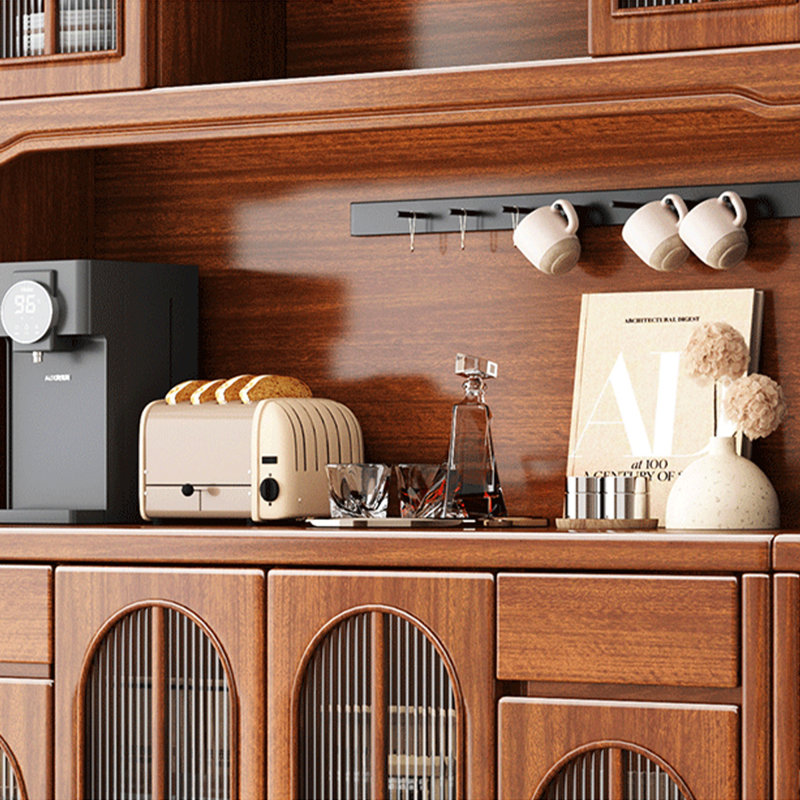 Buffet en noyer massif et bois manufacturé