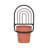 Metal Iron Wall Planter Contemporary Decorative Arched Frame Minimalist Style Vertical Garden Mount Accent Modern Geometric Design Durable Construction Indoor Outdoor Display Hanging Container-499693102