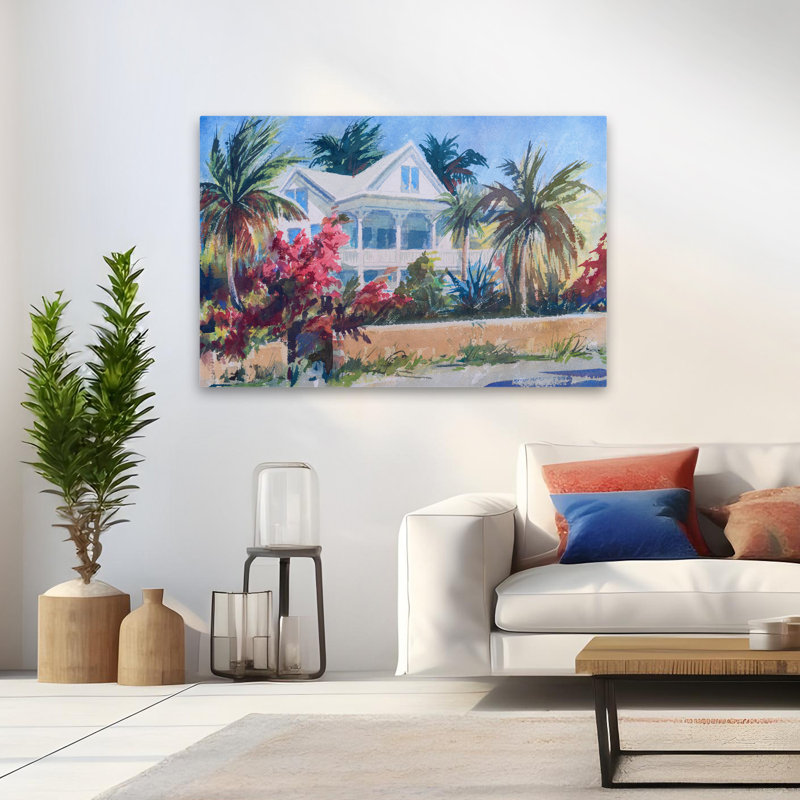 Veranda Keys - Paysages, palmiers, art tropical, H 32 po x l 48 po