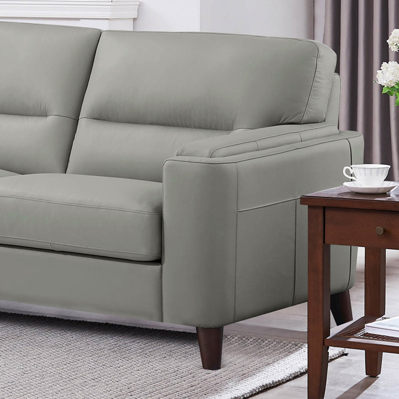 Elm Leather Sectional with Left Chaise