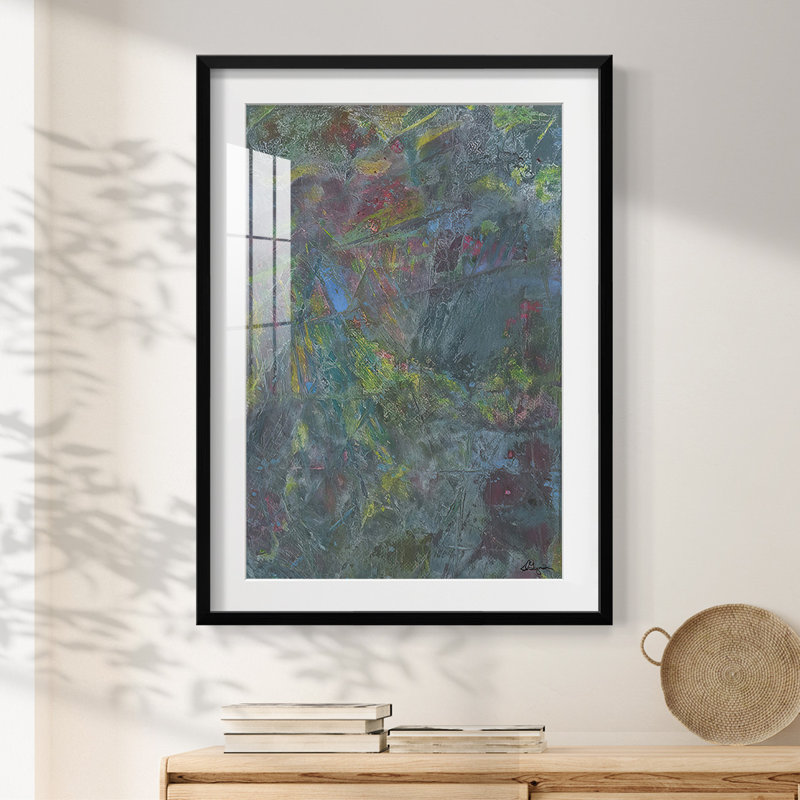 Melt Down II -Framed Print, 25.5" H x 17.5" W, Black