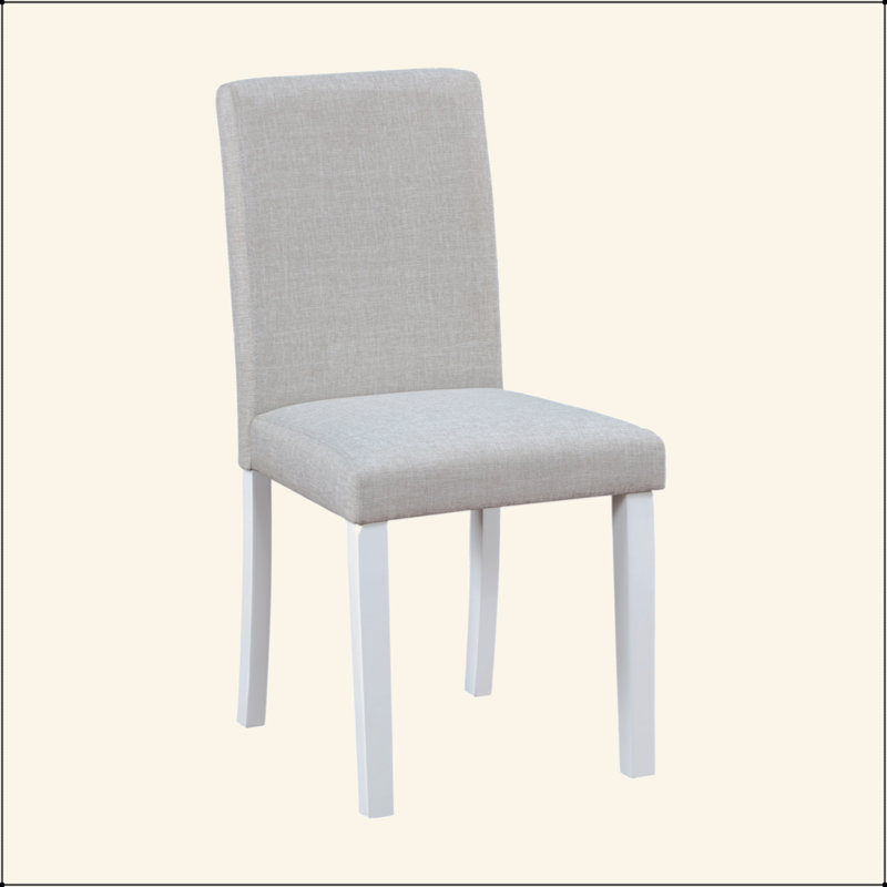 Dining Chairs Only, Dining Chairs Set For 4, Kitchen Chair With Padded Seat, Side Chair For Dining Room, White