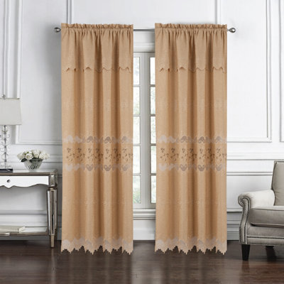 Rideau de fenêtre en macramé brodé Alice