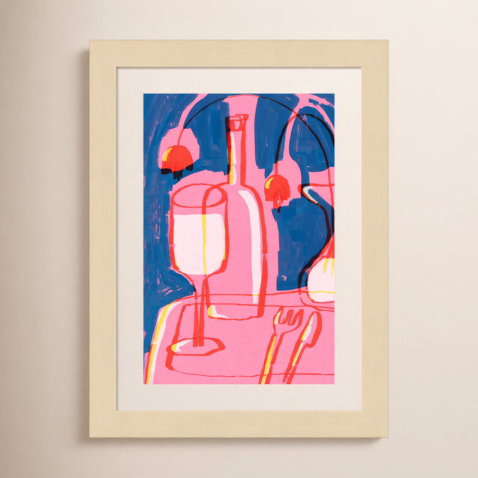Galya "Neon Still Life No. 4" Print, Brown, 13" H x 10" W