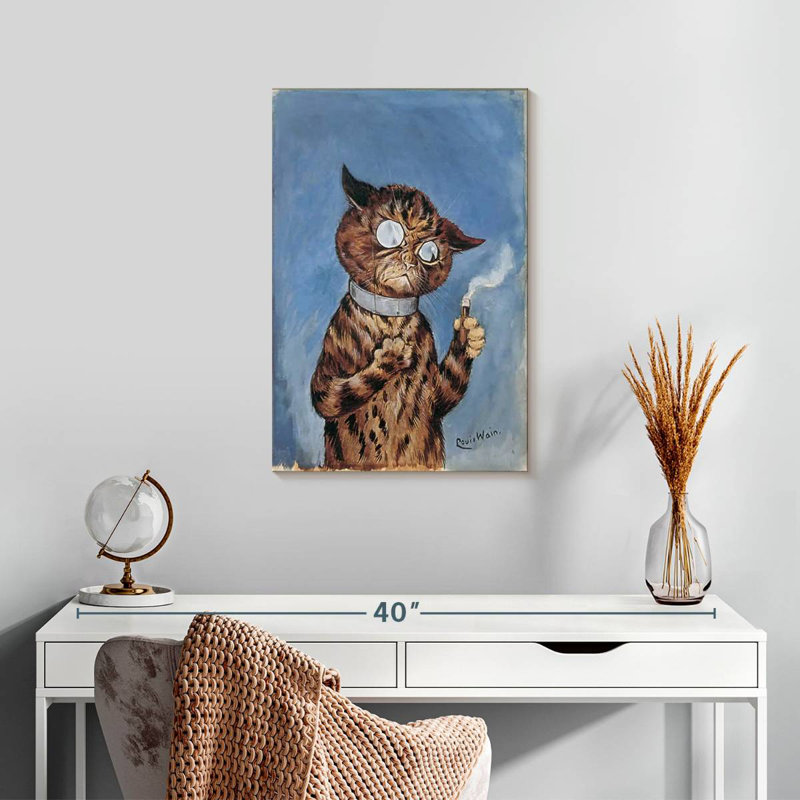 Ketti Cat With A Cigar, 24" H x 16" W