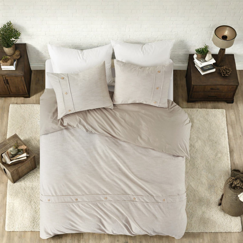 Ensembles de literie en coton biologique pour grand lit, grand confort maison de campagne