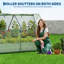 3-in-1 Galvanized Steel Raised Garden Bed Kit – Self-Watering, Greenhouse Cover, Insect Protection – Large Outdoor Planter Box for Vegetables, Flowers, Herbs – Beige, 120x90x30cm-133599489