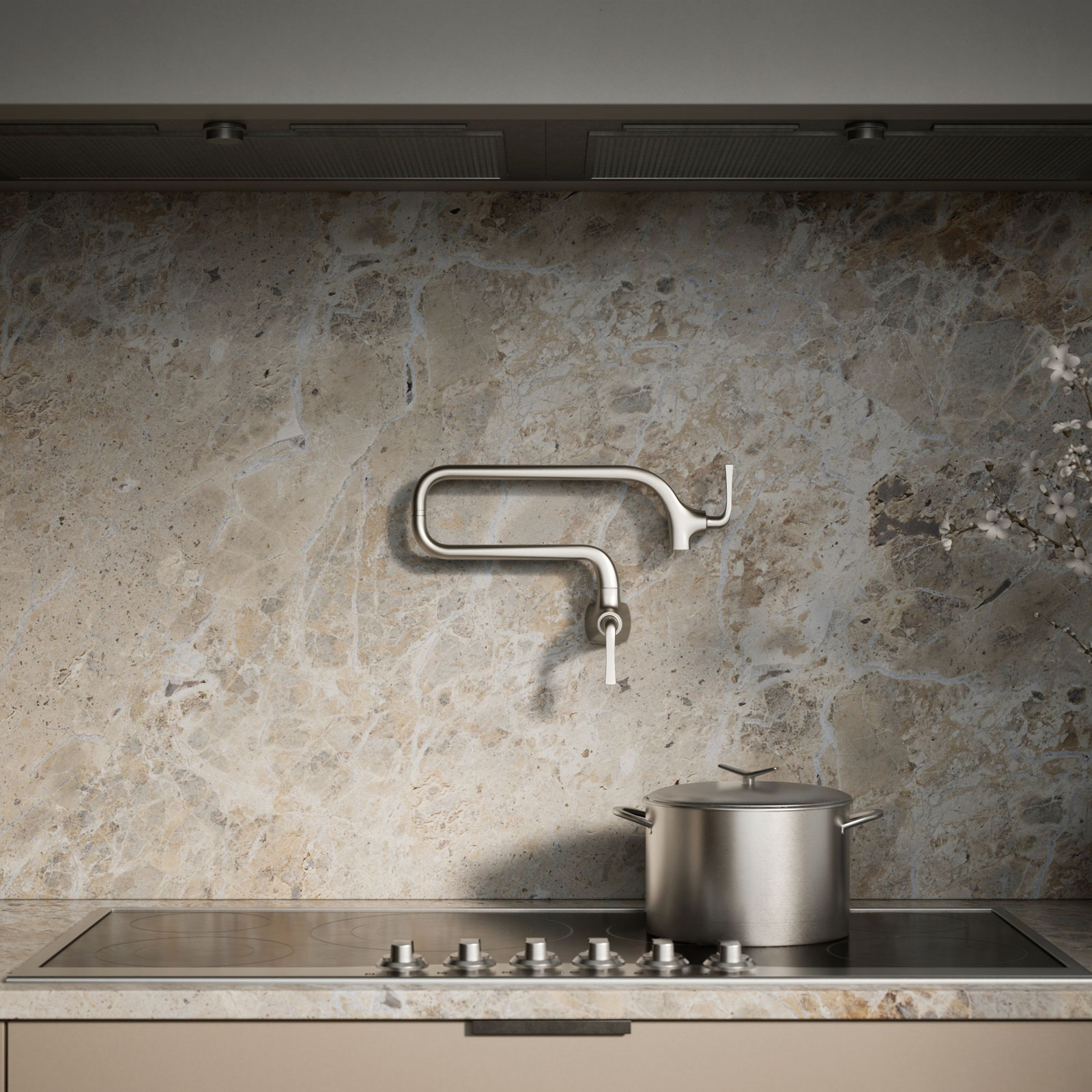 Graze Wall-Mount Pot Filler Faucet, Vibrant Stainless