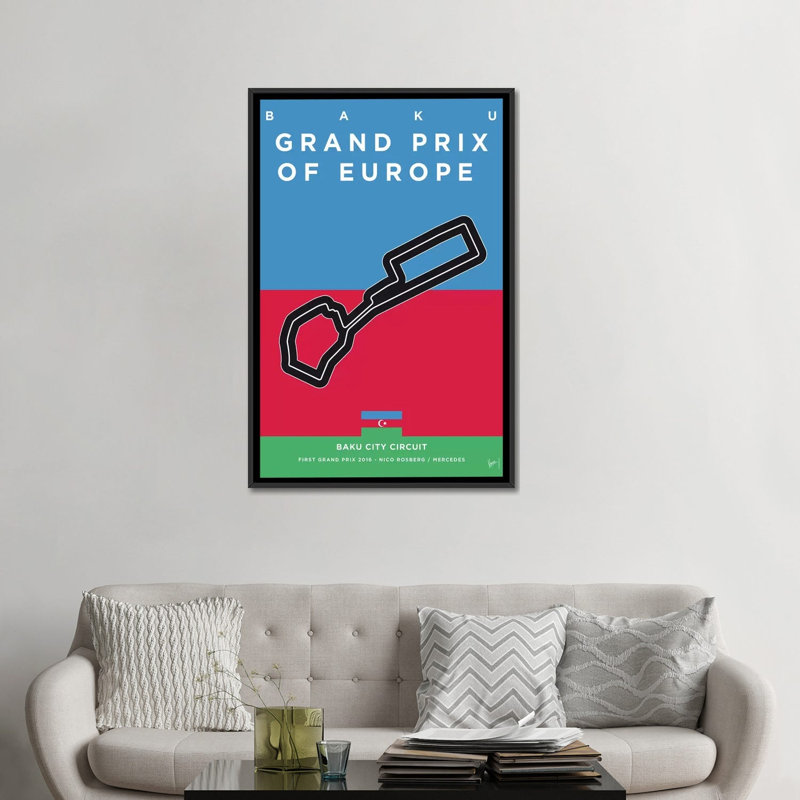 Impression sur toile, "Minimal Movie", H 26 po x l 18 po x P 1,5 po, Toile avec cadre noir, Pas de tapis