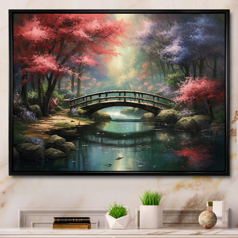 Japon, terre du Samouraï IV - Japon, art mural encadré, Cadre flottant noir, H 30 po x l 40 po x P 1,5 po