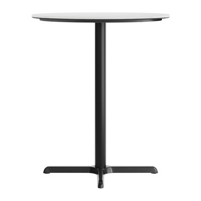 Commercial Seamless Surface Tabletop with Bar Height Crisscross Base