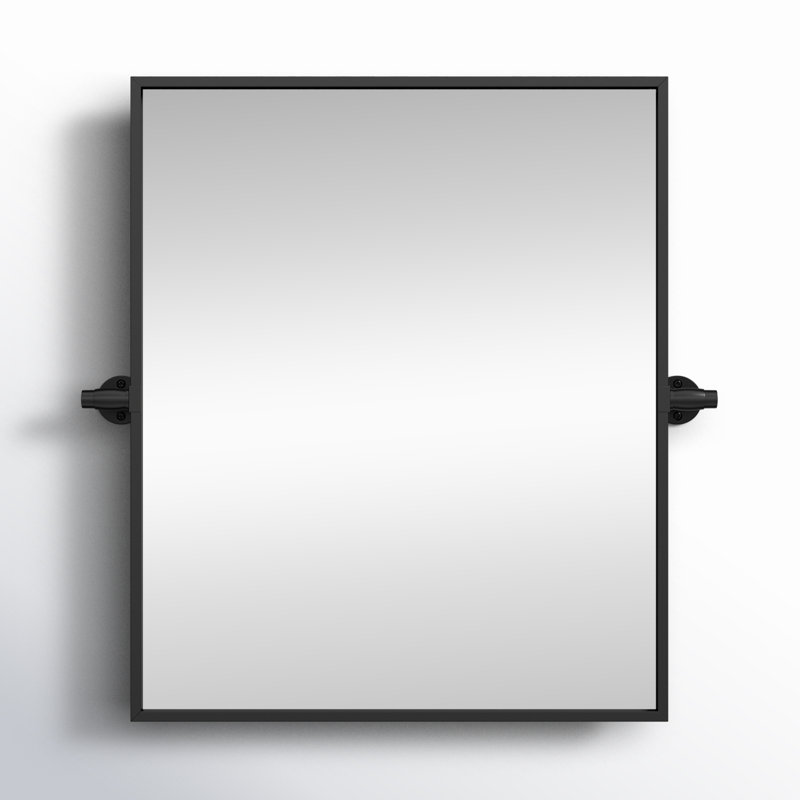Belfield Metal Wall Mirror, Black, 24" x 20"