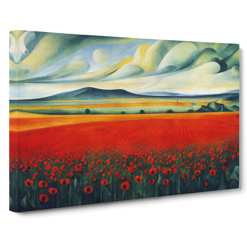 Pure Poppy Field Flowers - Wrapped Canvas, 50cm H x 76cm W x 3cm D