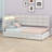 Upholstered Daybed With Storage Drawers And Charging Station, Day Bed Frame With LED Lights And Storage Headboard-1792020289