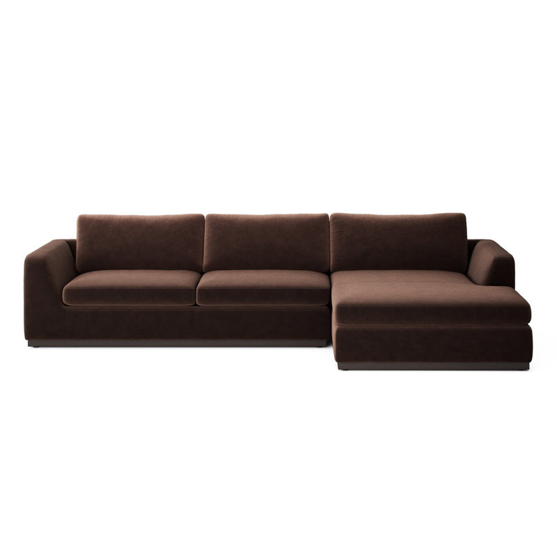 Colt Sofa & Chaise, Surrey Cocoa Cotton Blend, Left Hand Facing