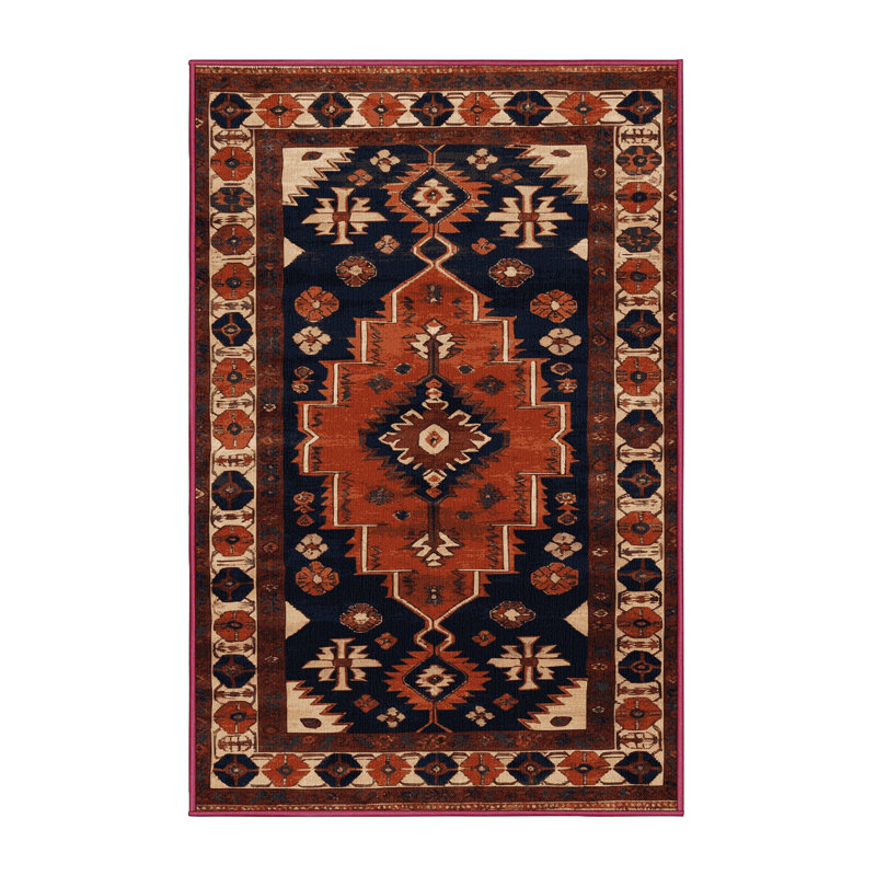 Tapis brun turc lavable à la machine, Rectangle 5 pi x 7 pi