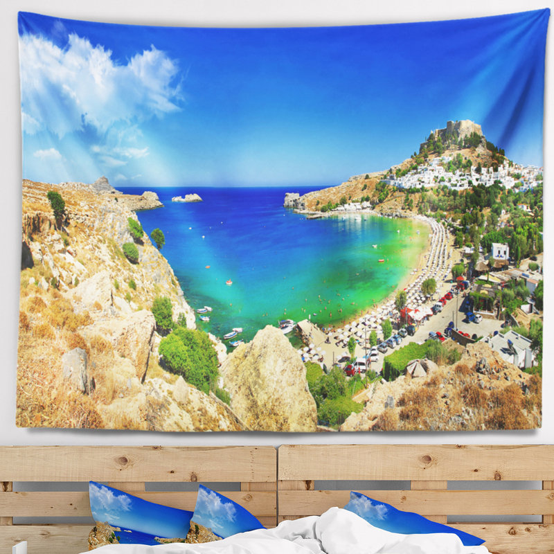 Tapisserie Lindos Bay, Grèce, H 50 po x l 60 po