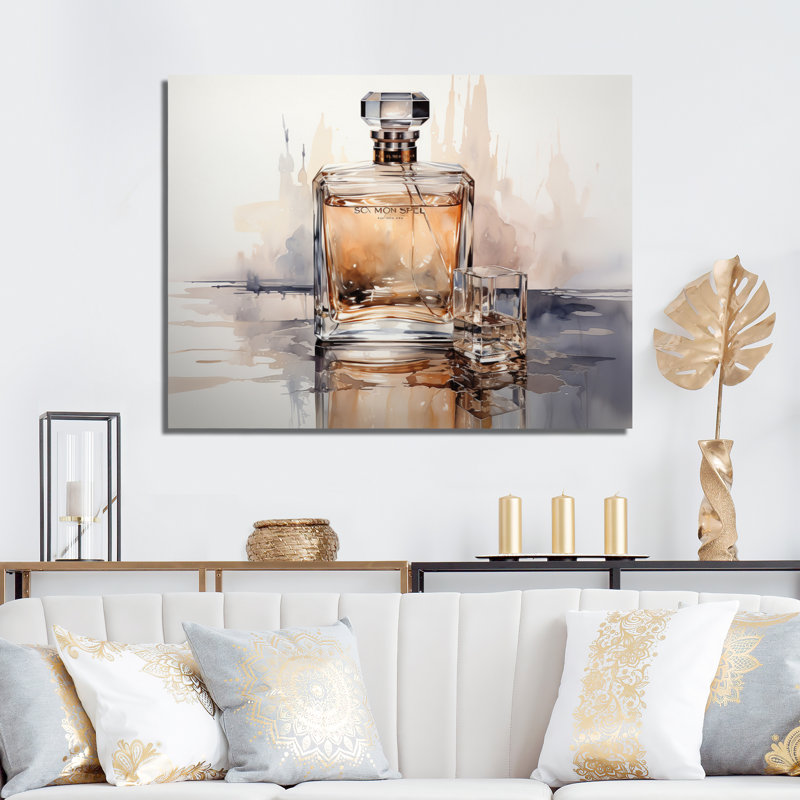 Perfume Vibrant Elegance I, reproduction d'art sur toile, H 24 po x l 32 po x P 1 po, Encadrement doré