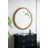 34"Wood Round Mirror,Circle Wall Mirror