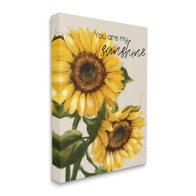 «You Are My Sunshine Vivid Sunflower Blossoms» par Conrad Knutsen - impression sur toile