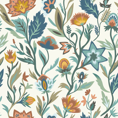 Mallory Vivid Floral Wallpaper