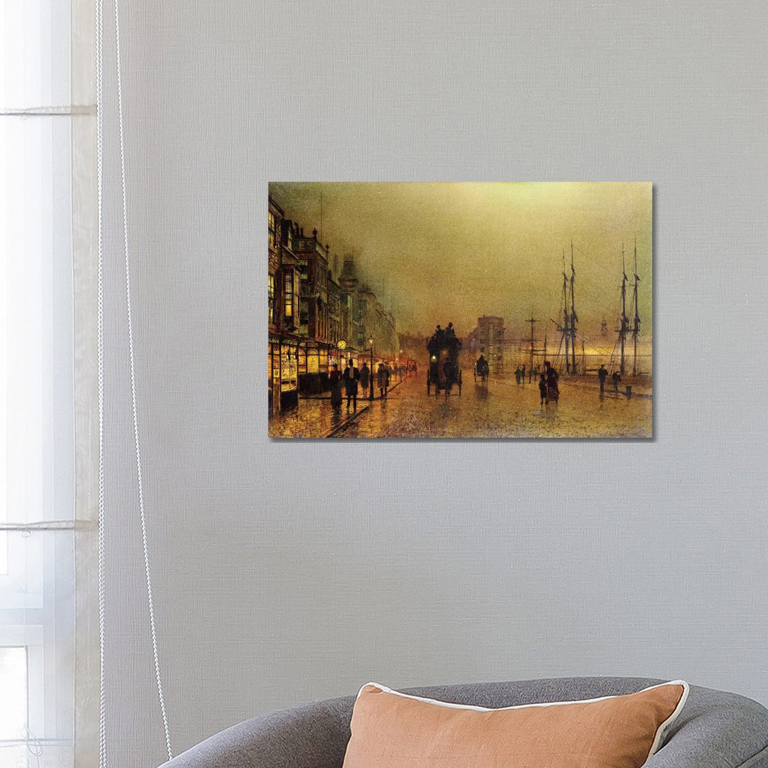 Glasgow by John Atkinson Grimshaw - Wrapped Canvas Print