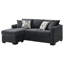 Canapé-lit modulaire rembourré Bevis gris foncé-338241224