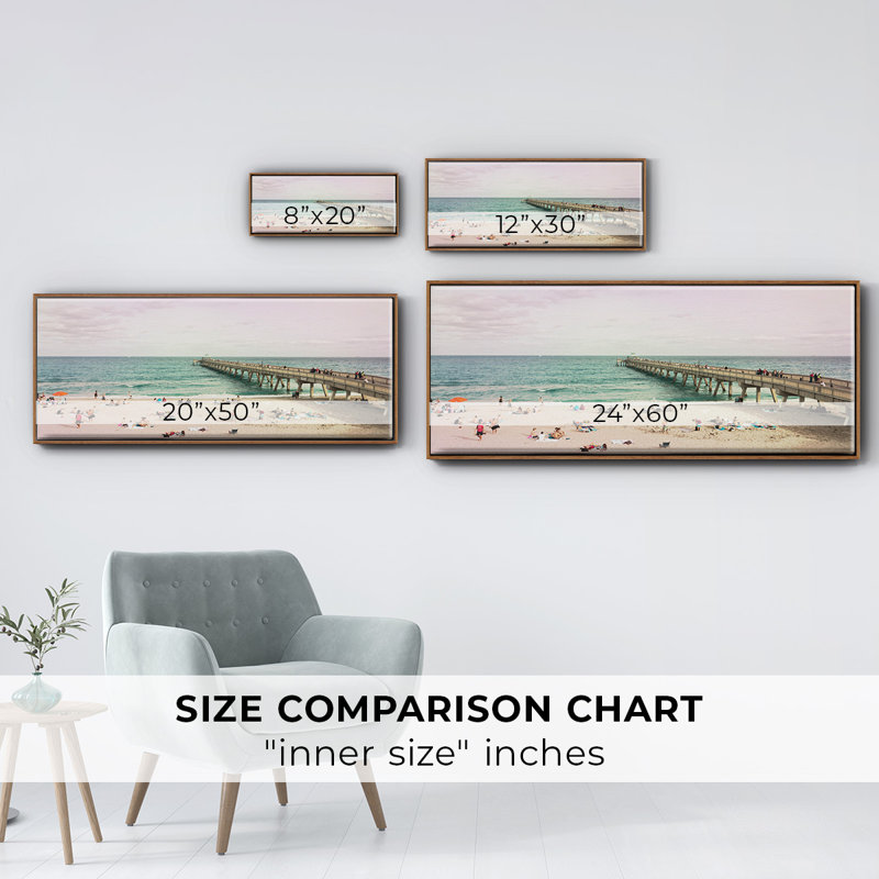 Deerfield Beach- Framed Canvas, 24" H x 60" W