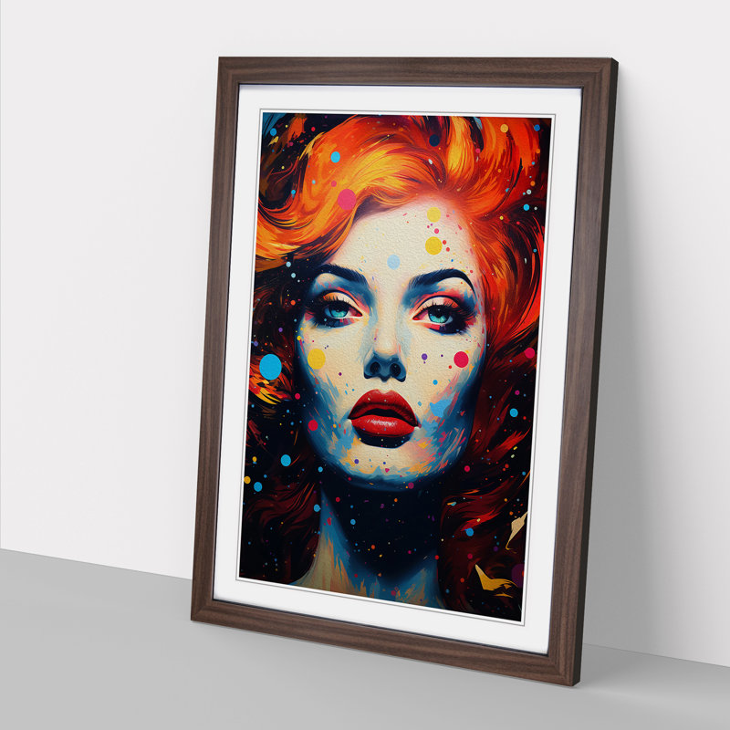 Single Picture Frame Print on Wood, Walnut Framed, 34cm H x 25cm W