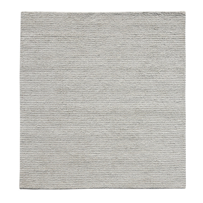 Bubble Moroccan Handmade Medium Pile Weave Ivory Colored Wool Area Rug By Tufty Home, Square 8'