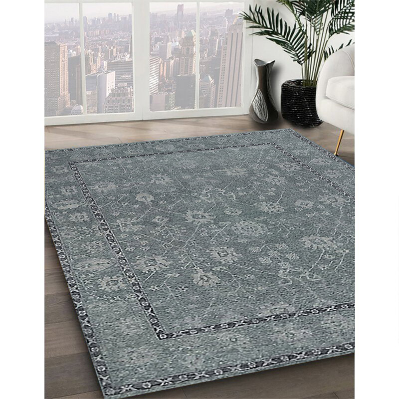 Tapis 100% moderne de style Mid-Century 261 lavable à la machine, Carré 7 pi