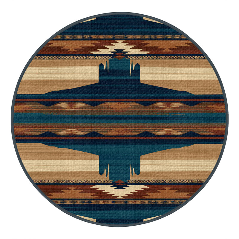  Tapis lavable Mesa and Butte Southwestern, Rond 4 pi