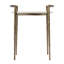 Madlyn 19 in. W Round Marble and Iron Side Table