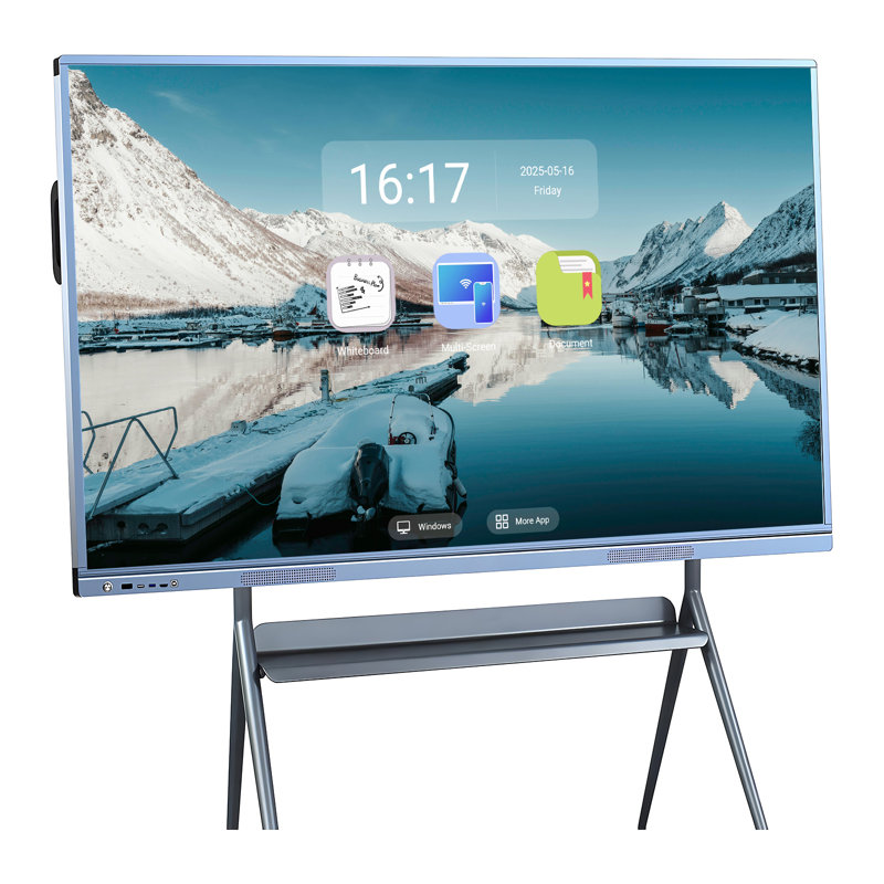 JYXCN Smart Board 4K UHD, calendrier à écran tactile interactif, double système d'exploitation et tableau blanc interactif sans fil pour salle de classe, bureau et publicité